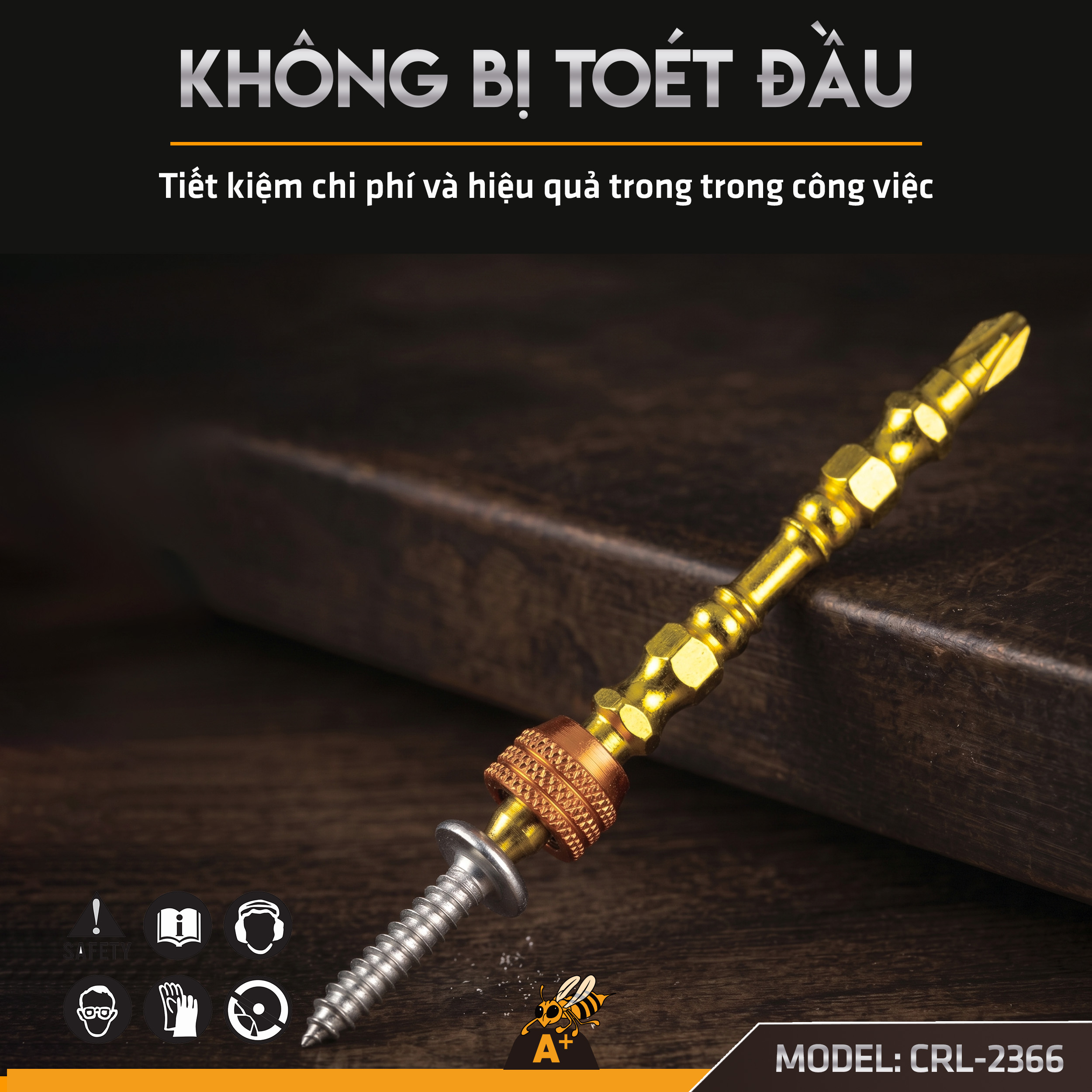 CRL-2366 VÍT SIÊU HÚT VÀNG KÈM NAM CHÂM 3