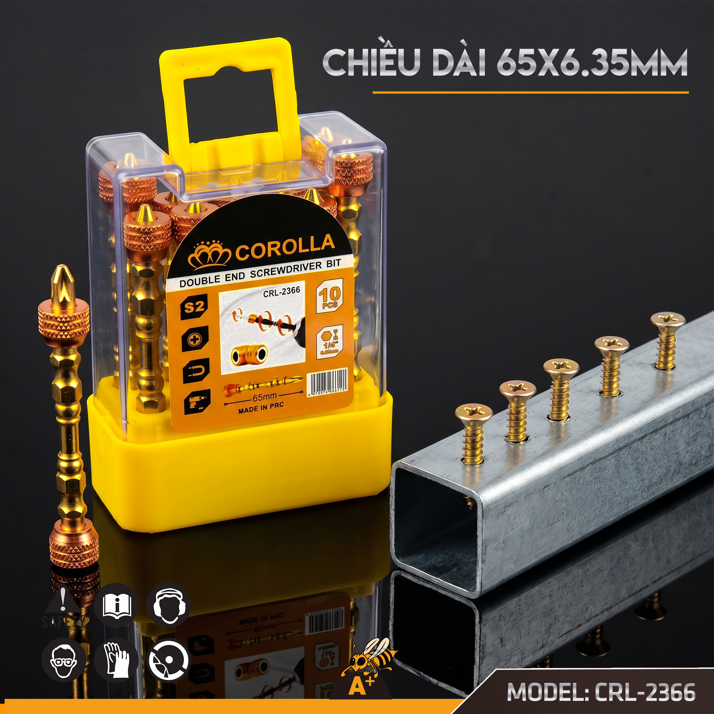 CRL-2366 VÍT SIÊU HÚT VÀNG KÈM NAM CHÂM 9