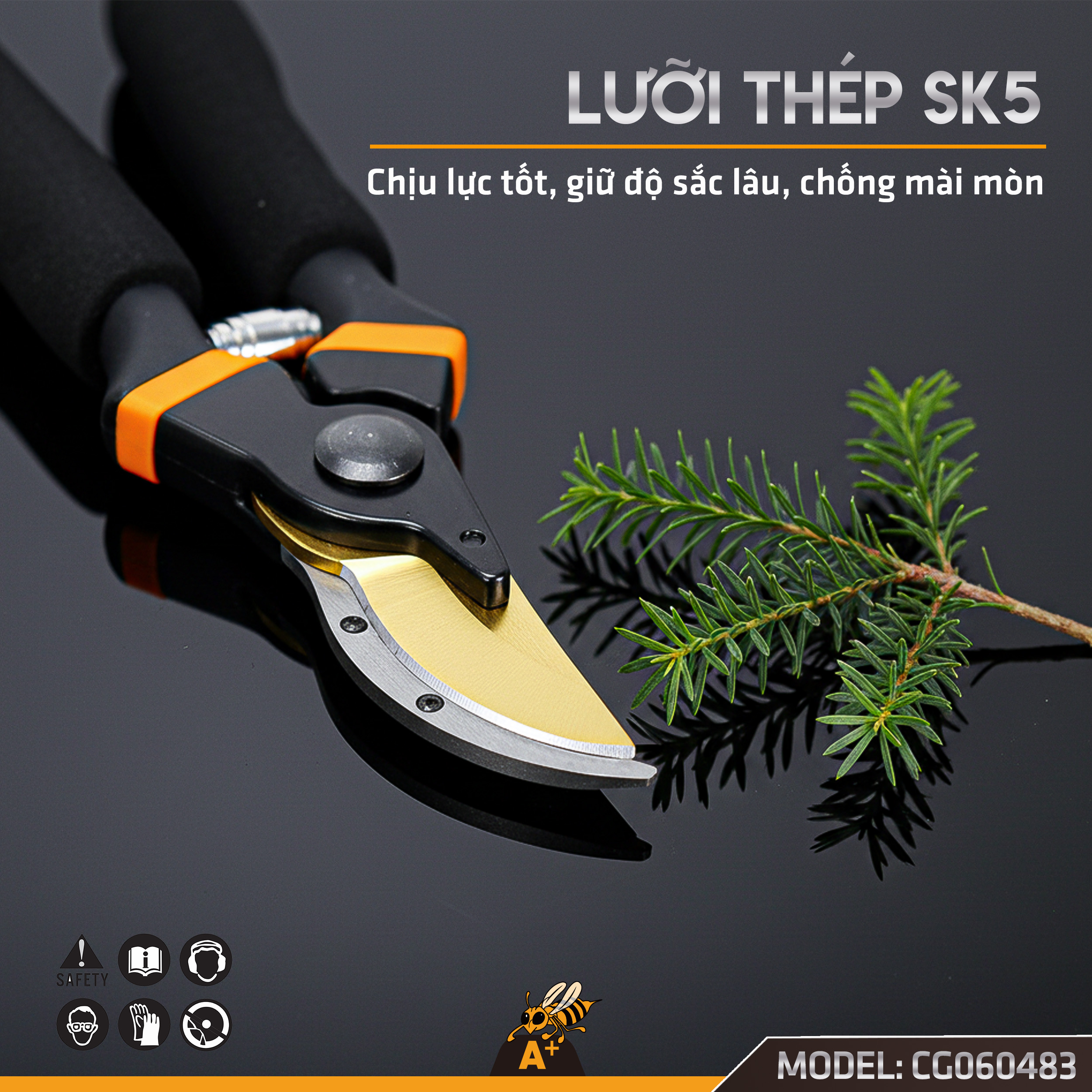 CG020483-KÉO CẮT tỉa cành cao cấp 8.3 INCH (2)