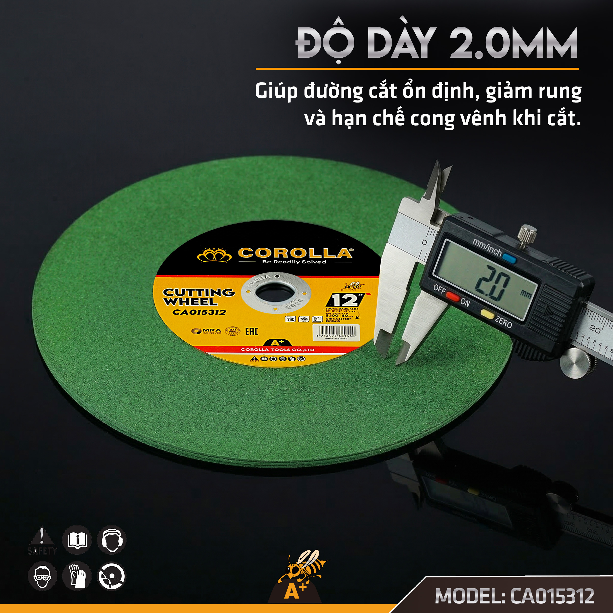 CA015312 - ĐÁ CẮT KIM LOẠI COROLLA 300MM (4)