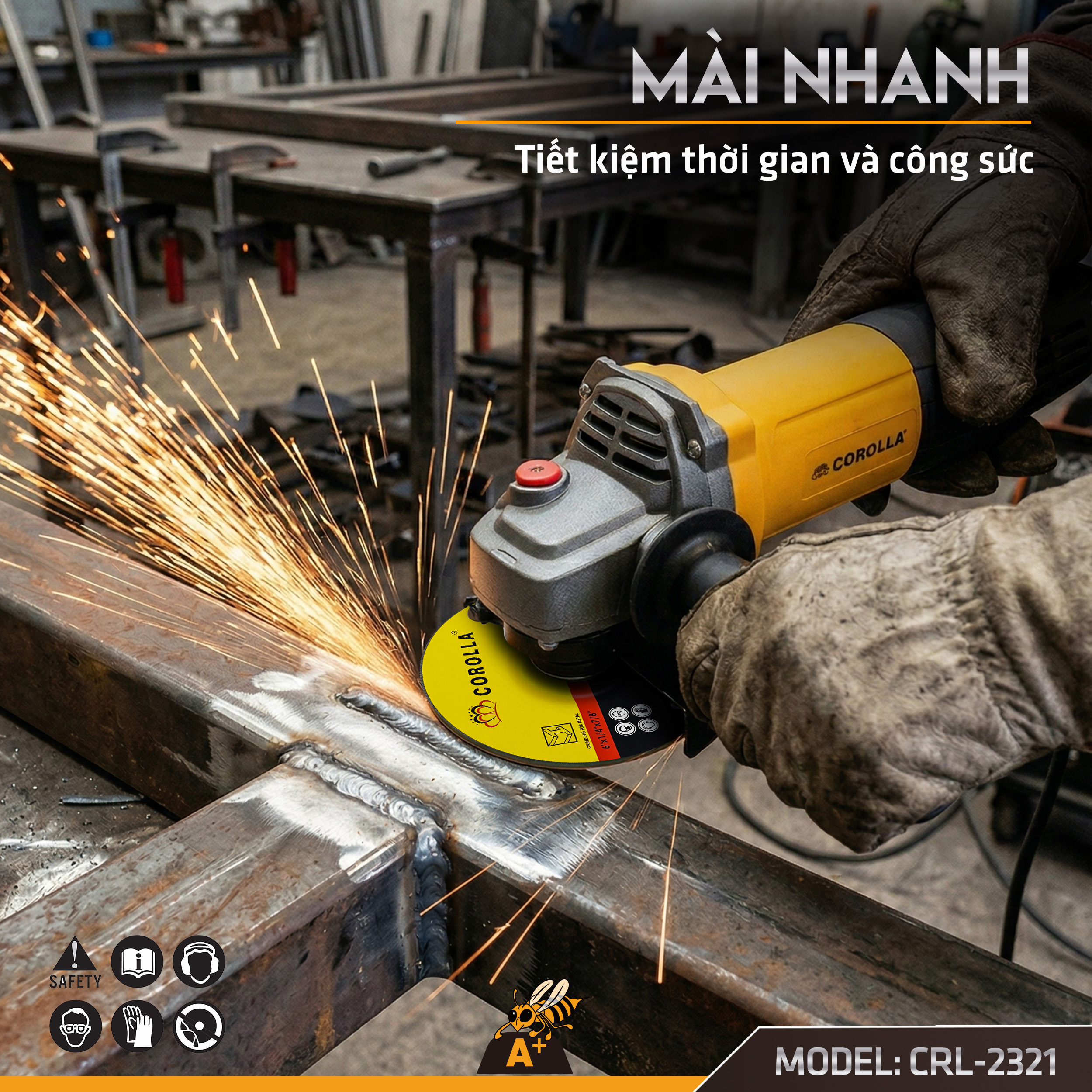 CRL-2321 - ĐÁ MÀI XANH 150MM (2)