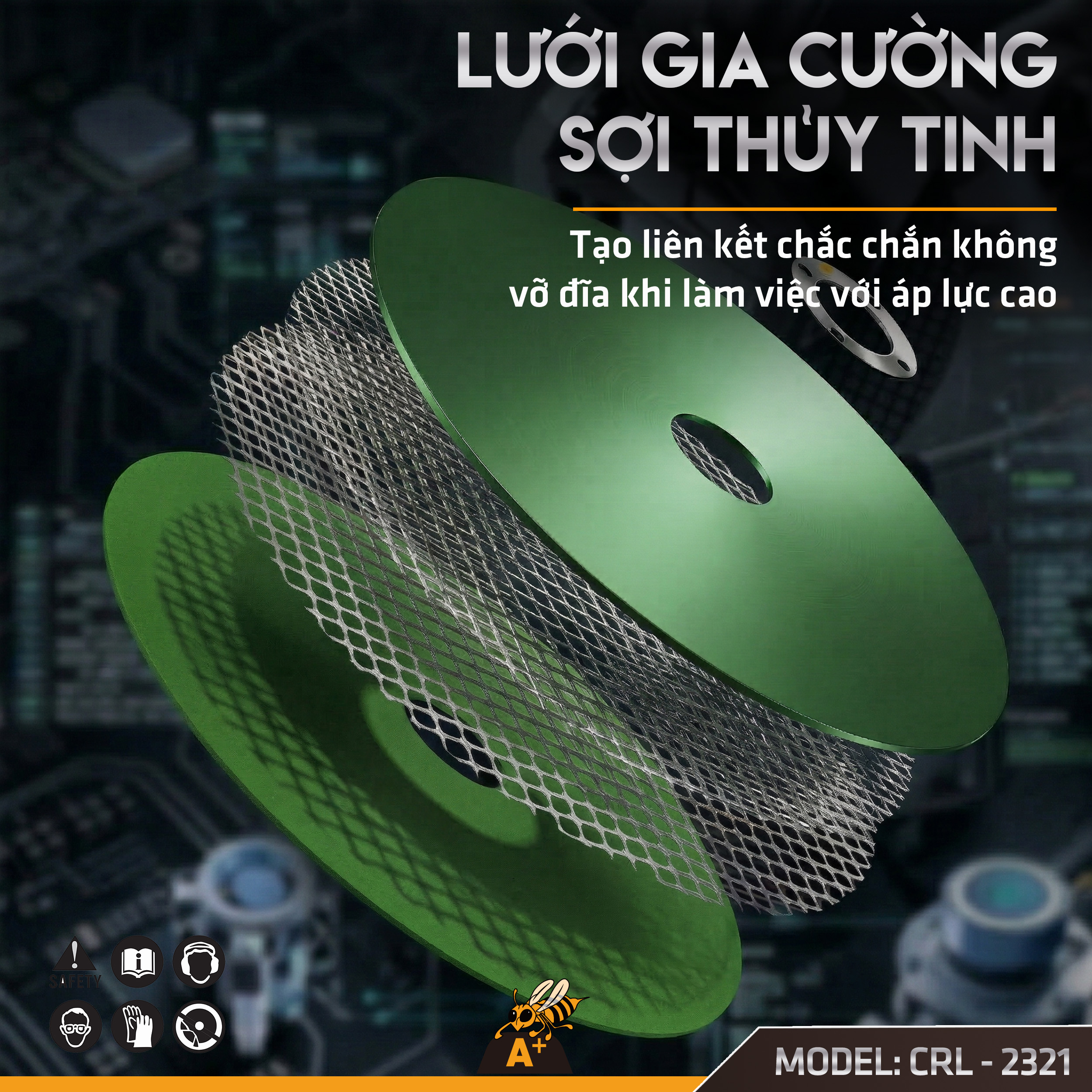 CRL-2321 - ĐÁ MÀI XANH 150MM (3)