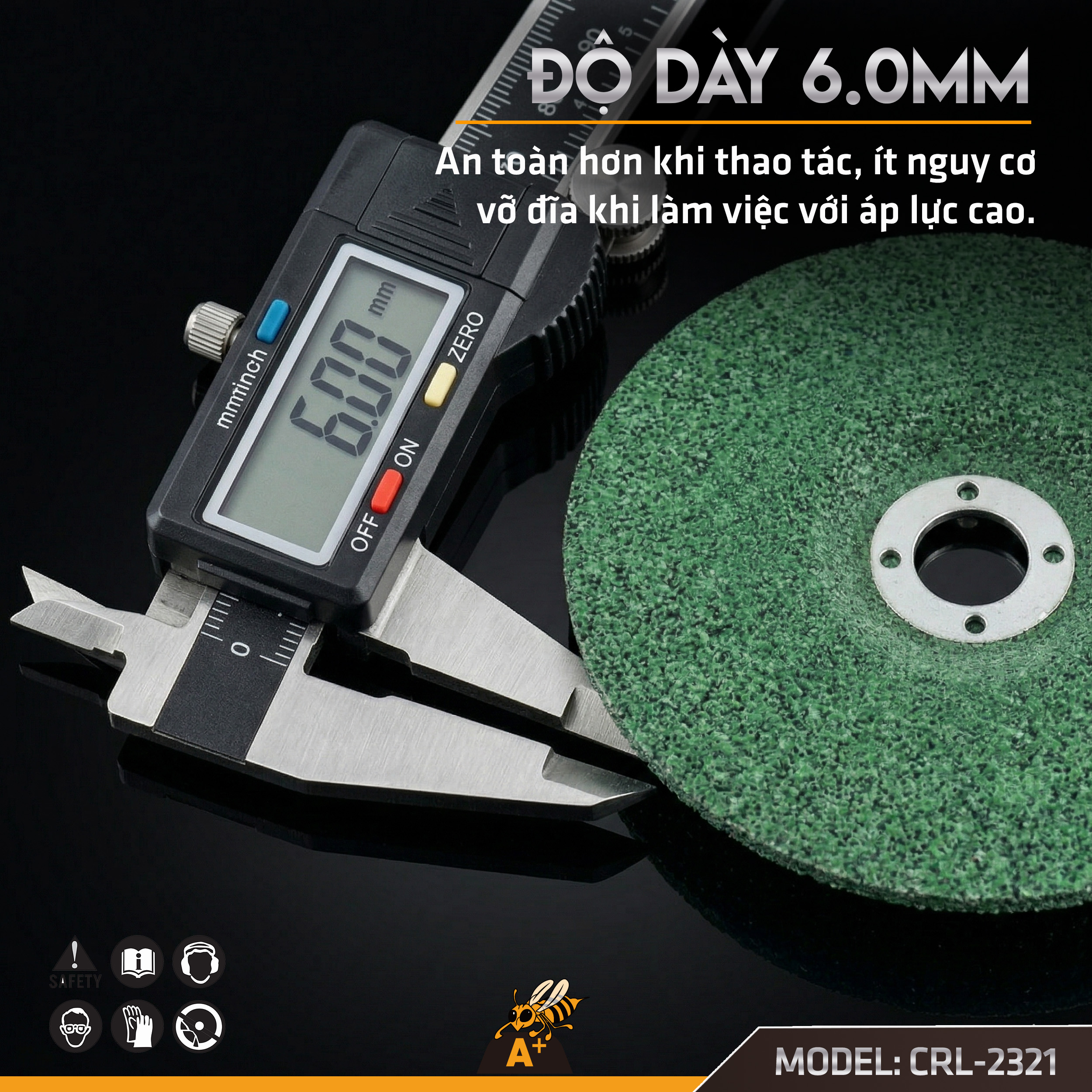 CRL-2321 - ĐÁ MÀI XANH 150MM (5)