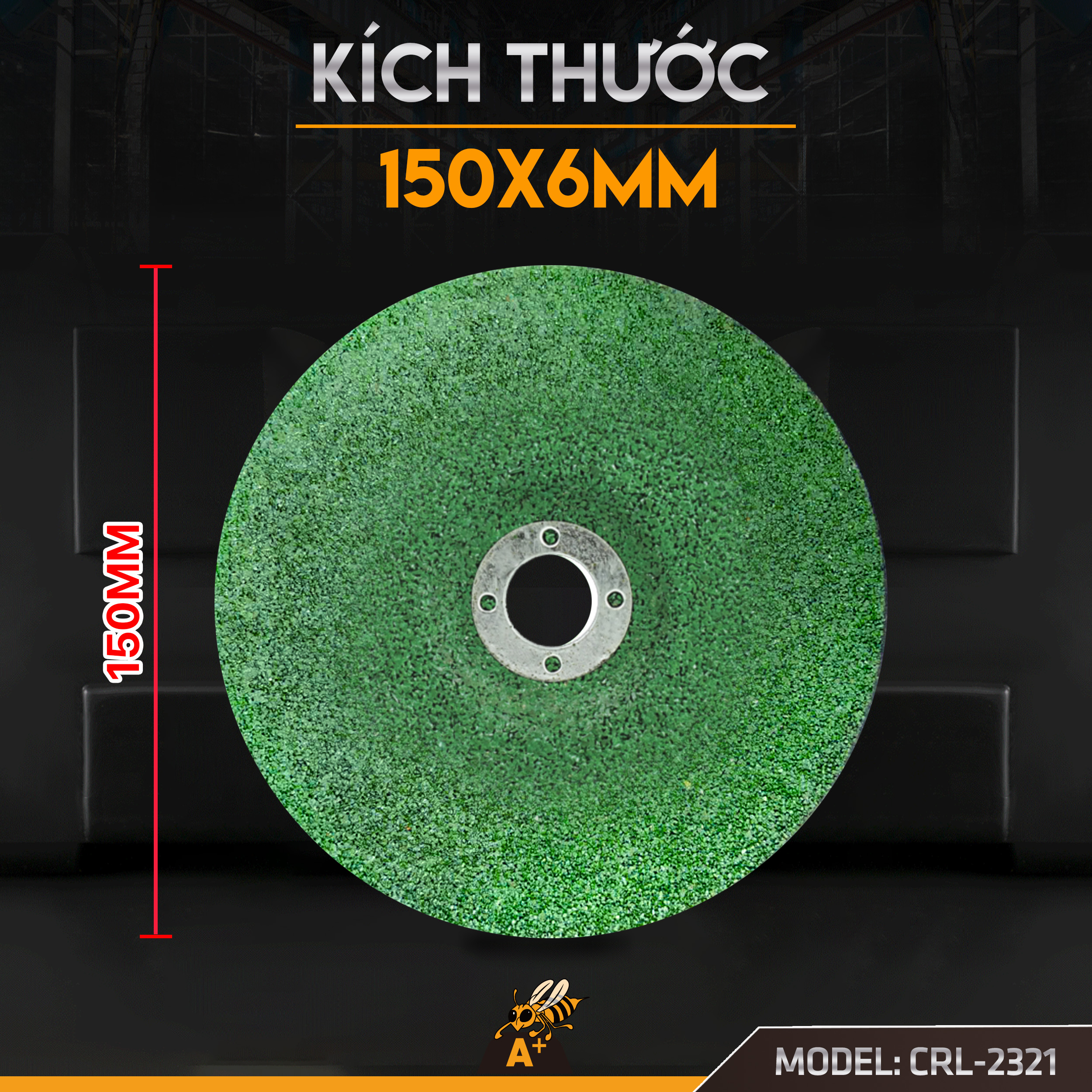 CRL-2321 - ĐÁ MÀI XANH 150MM (8)