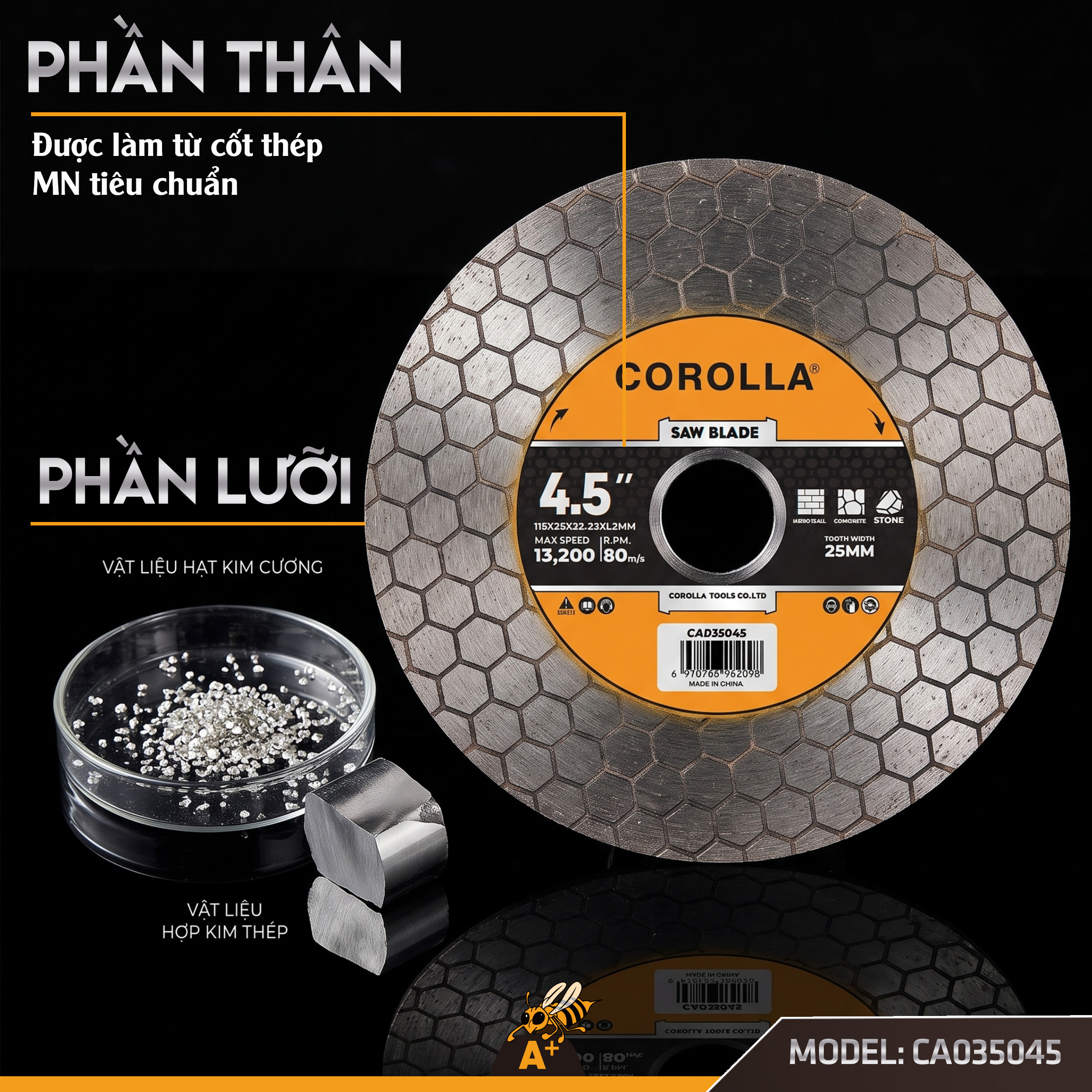 LƯỠI CẮT GẠCH ĐA NĂNG - ME TRÒN TRÀN VIỀN 115MM 5