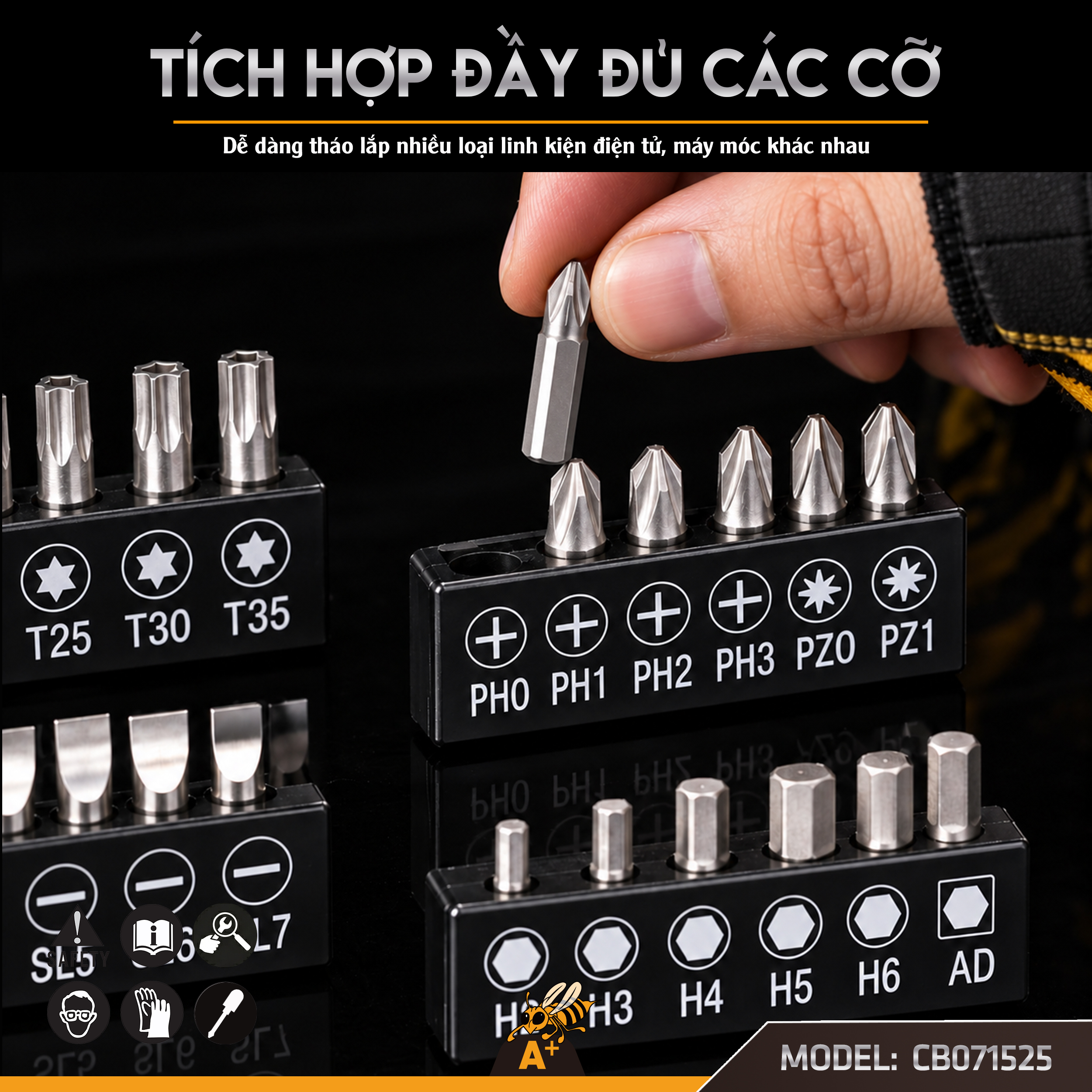 CB071525 - BỘ TUA VÍT ĐỔI ĐẦU 25 CHI TIẾT 4